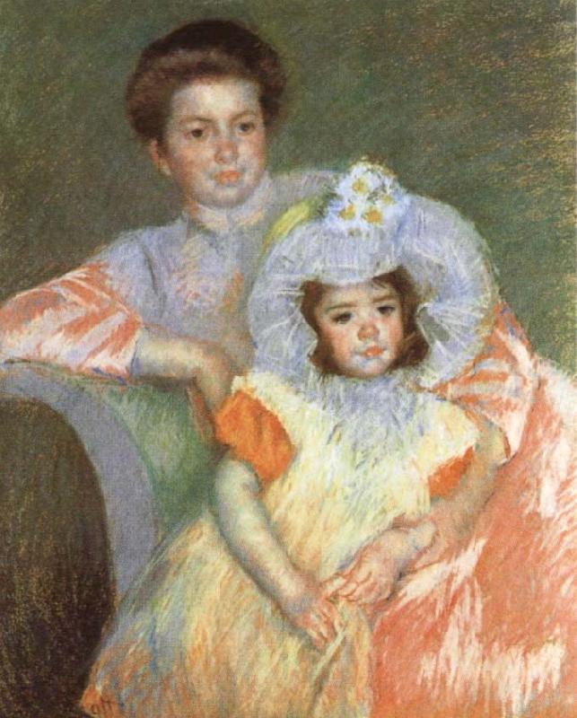 Mary Cassatt Reine Lefebvre and Margot France oil painting art